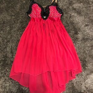 Custom made hot pink performance dress dance